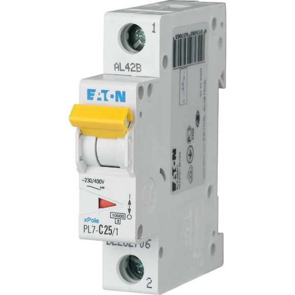 262706 Eaton PL7-C25/1 Miniature circuit breaker 1P C25A 10kA
