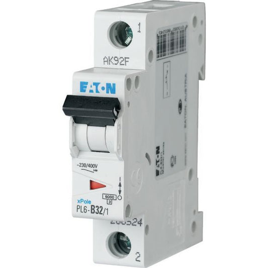 286536 Eaton PL6-C32/1 Miniature circuit breaker 1P C32A 6kA