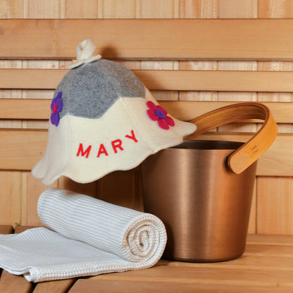 Personalized sauna hat