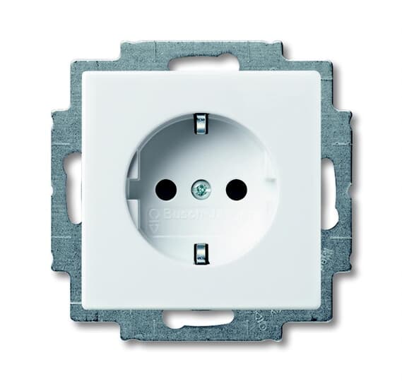 2CKA002011A3855 ABB 20 EUC-94-507 Single socket outlet, alpine white