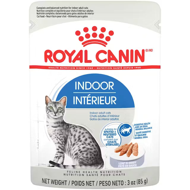 ROYAL CANIN Indoor Loaf in Gravy - Drėgnas Pašaras Kambarinėms Katėms 12x85g