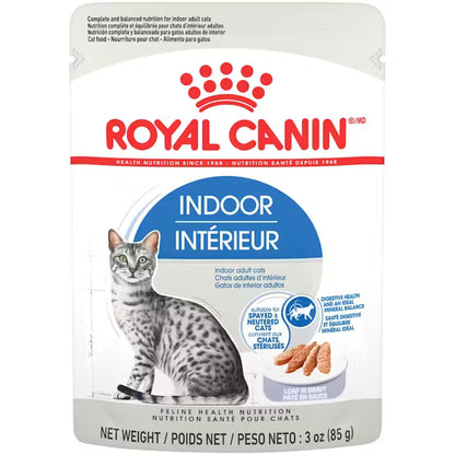 ROYAL CANIN Indoor Loaf in Gravy - Drėgnas Pašaras Kambarinėms Katėms 12x85g