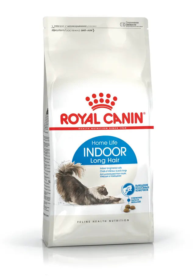 Royal Canin Feline Health Nutrition Indoor Long Hair 2kg - Sausas maistas ilgaplaukėms viduje gyvenančioms katėms