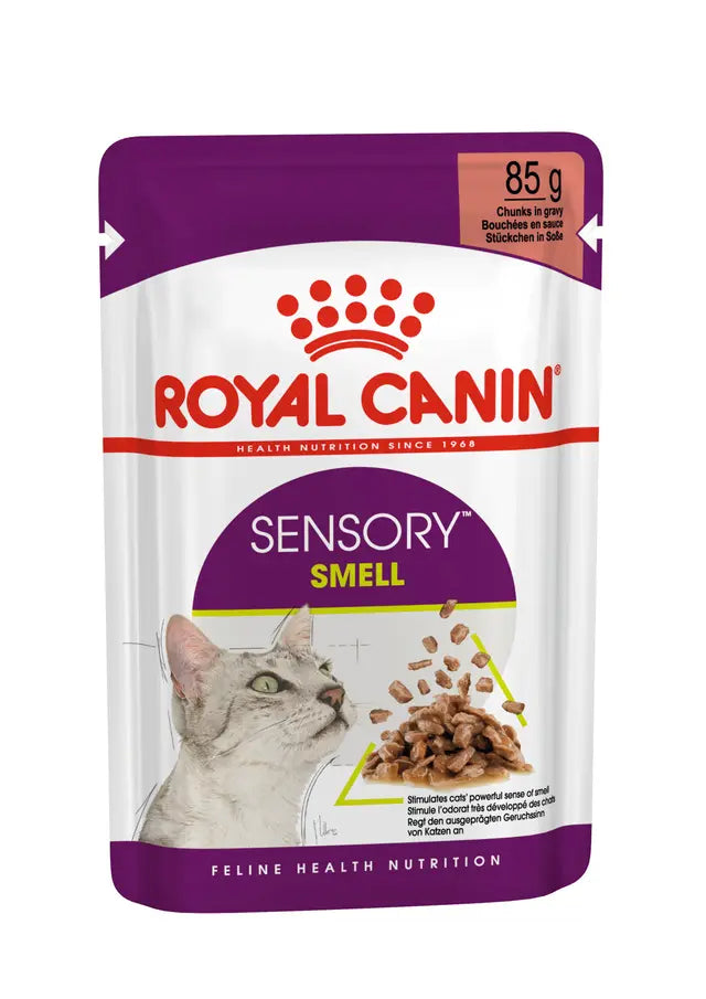 Влажный корм SENSORY™ SMELL Chunks in Gravy для взрослых кошек, 12 x 85 г.