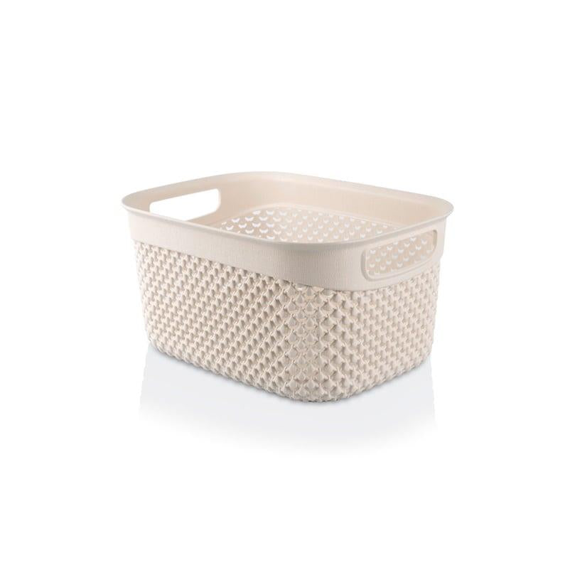 Kosz DROP 3,3 l, kremowy, 23x17x12 cm
