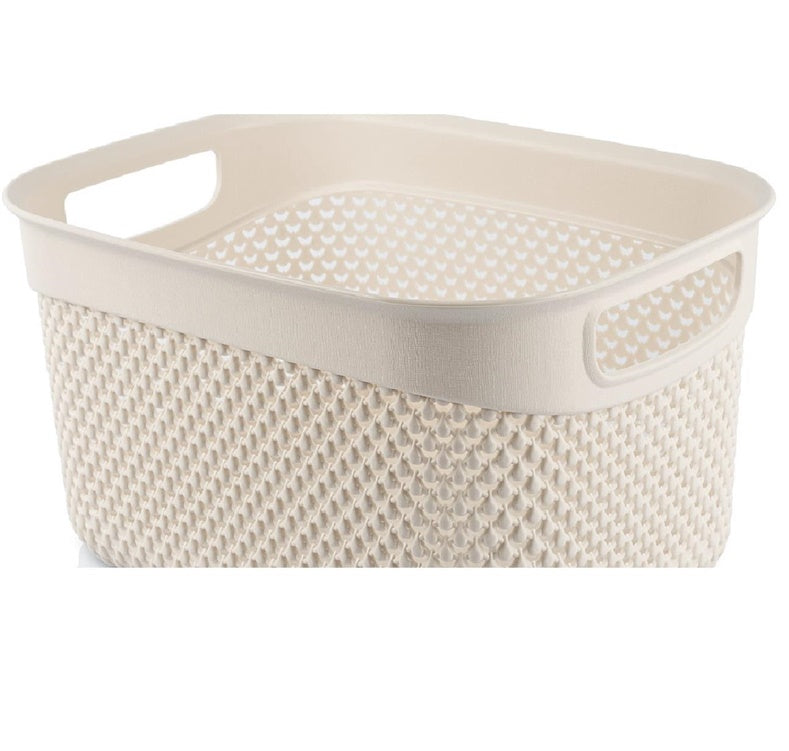 Kosz DROP 6,6 l, kremowy 29x21x15 cm