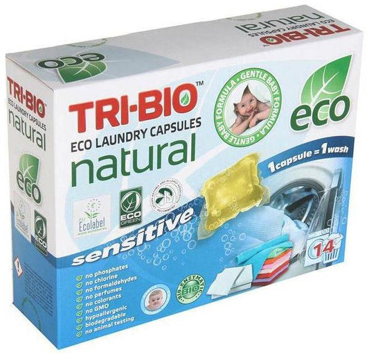 Kapsułki do prania TRI-BIO SENSITIVE, 14 szt.