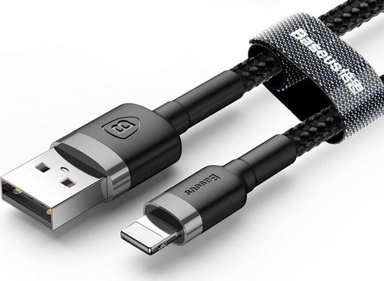 Kabel BASEUS USB typu A męski, Lightning męski, 2 m czarny CALKLF-CG1