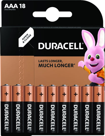 Baterie DURACELL AAA/LR03, 1,5V, 18 szt.