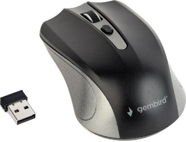 Belaidė kompiuterio pelė GEMBIRD MUSW-4B-04, juoda, pilka