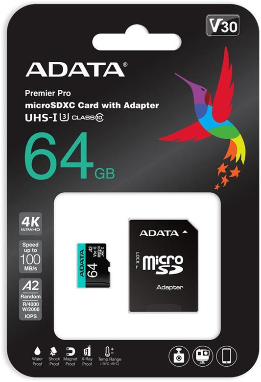 ADATA Premier Pro 64GB microSDXC UHS-I Class 10 z adapterem