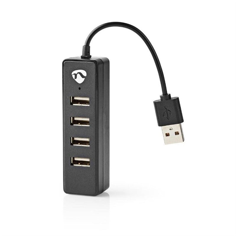 Rozdzielacz USB 2.0, 4 porty, czarny