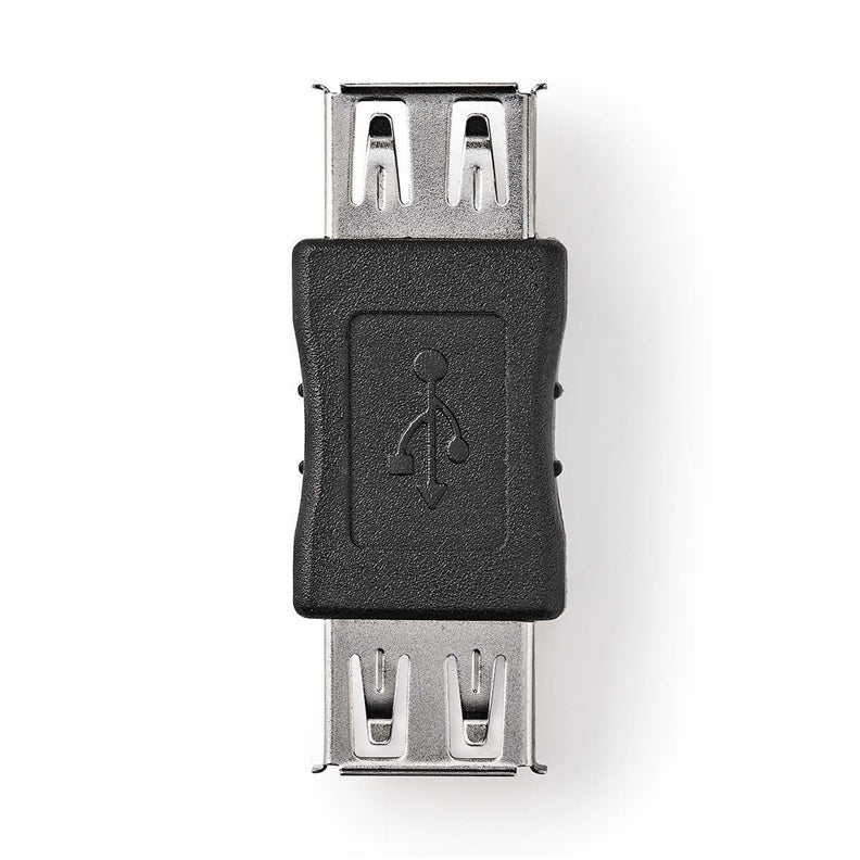 Adapteris NEDIS USB Type A F, USB Type A F, juodas