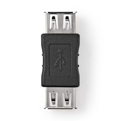 Adapteris NEDIS USB Type A F, USB Type A F, juodas