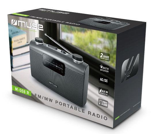 Nešiojamas radijo imtuvas Muse M-058 R, juoda