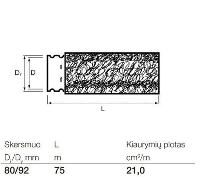Rura drenarska z filtrem kokosowym Wavin Ø 80/92 mm 50 m