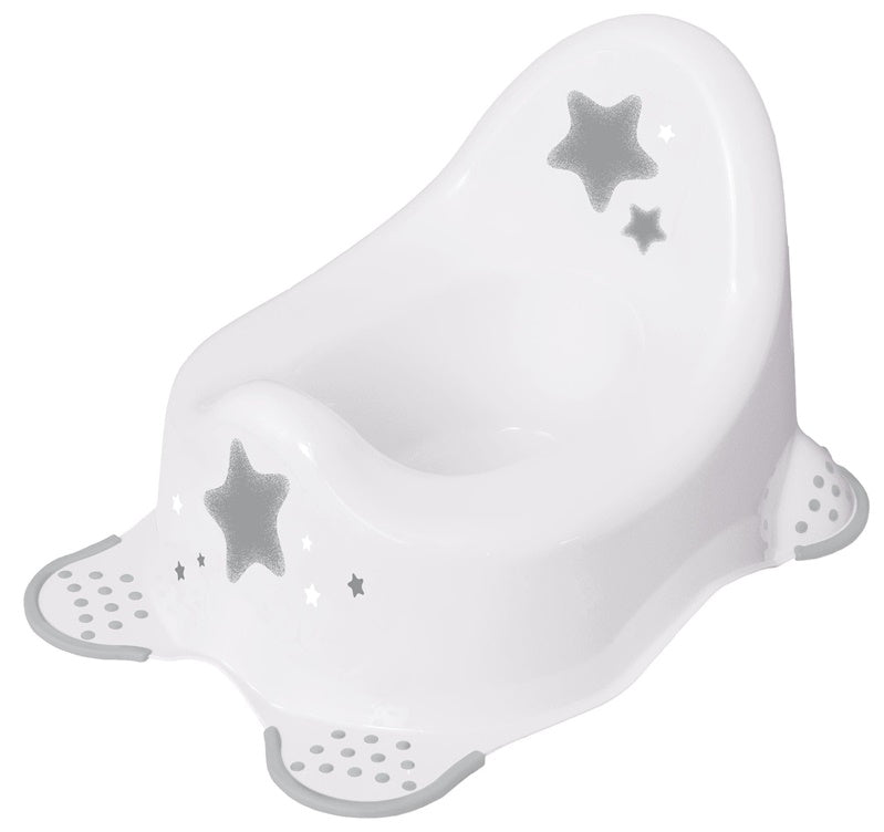 Vaikiškas naktipuodis Stars, neslystantis, baltas
