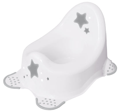 Vaikiškas naktipuodis Stars, neslystantis, baltas