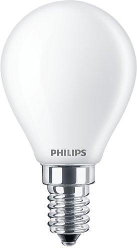 Żarówka LED Philips P45, 4.3W, E14, 2700K, 470lm, matowa
