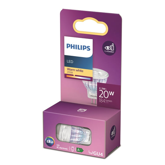 LED lemputė PHILIPS, MR11, GU4, 2,3 W, 200 lm, 2700 K