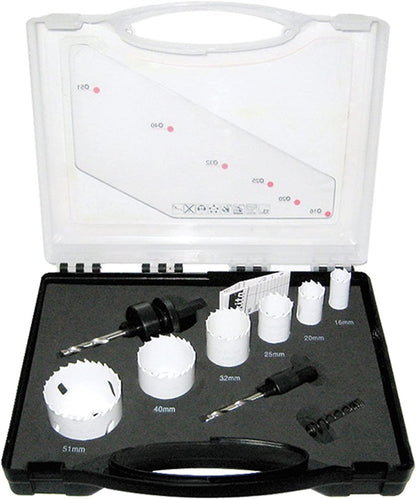 Gręžimo karūnų komplektas MAKITA D-47139, 9 vnt.