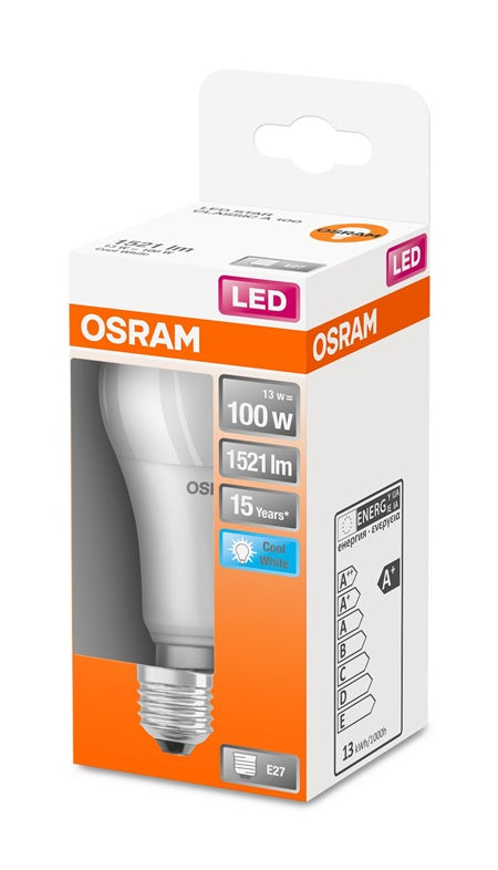 LEMPUTĖ OSRAM LED, A60, E27, 13W, 1521lm, 4000K