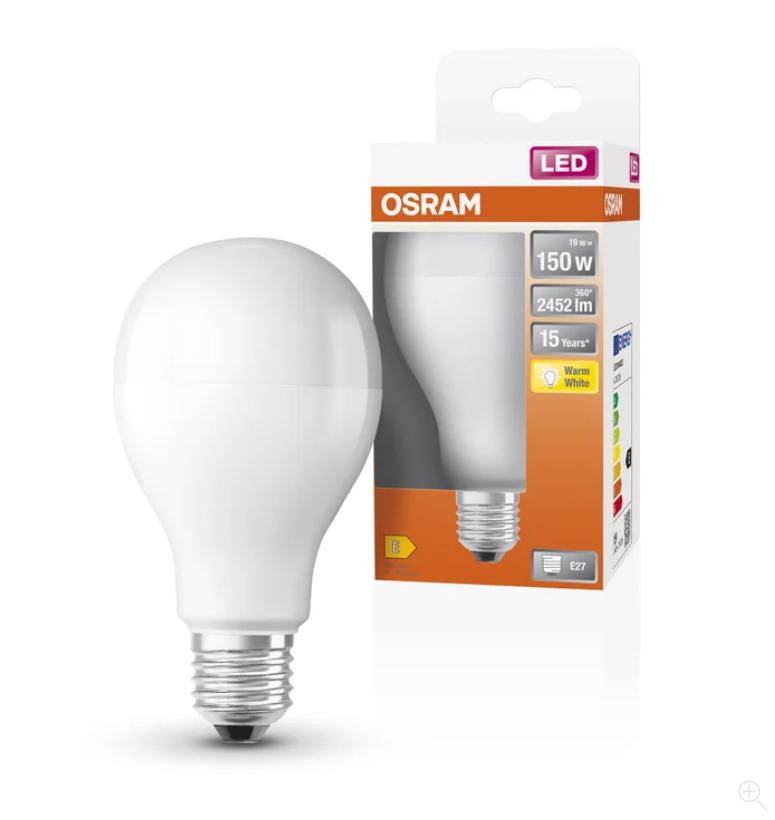 LED lemputė OSRAM, A70, E27, 19 W, 2452 lm, 2700 K