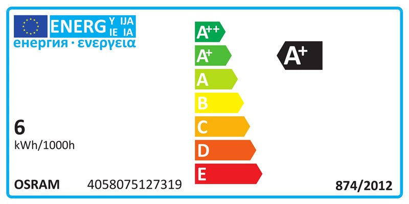 Lemputė OSRAM LED, A60, E27, 5,5 W, 470 lm, 2700 K