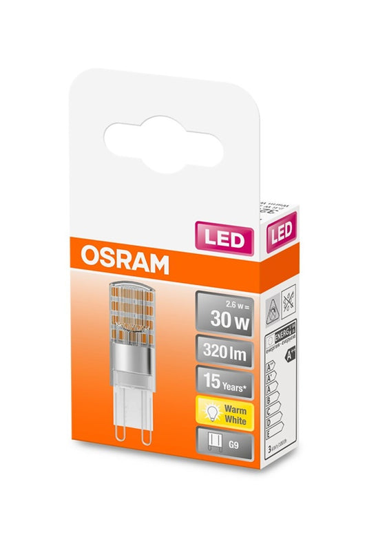Żarówka LED Osram T15, G9, 2.6W, 2700K, 320lm, przezroczysta