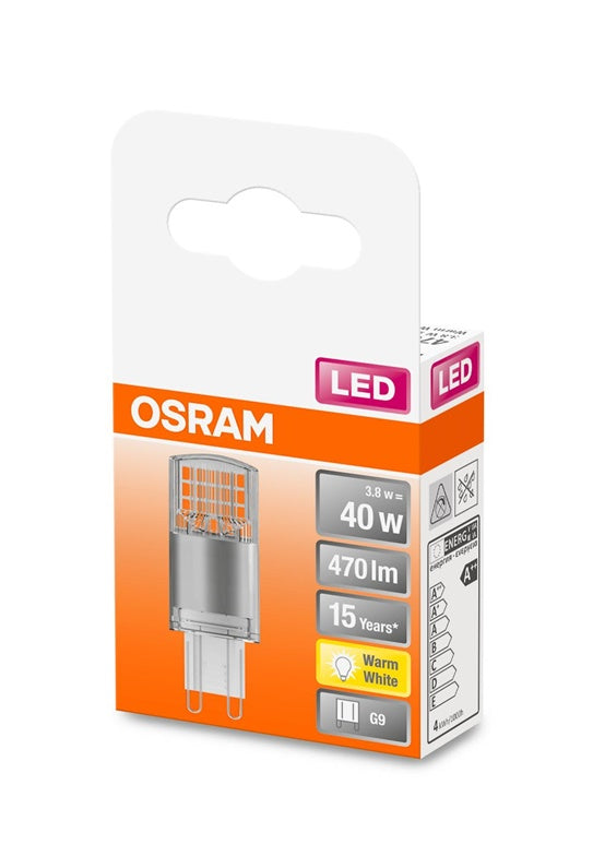Lampa LED Osram T20, G9, 3.8W, 2700K, 470lm, przezroczysta