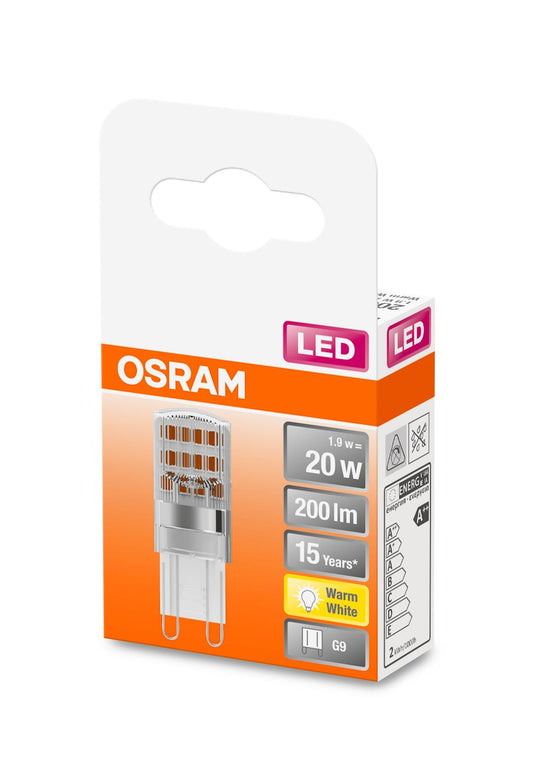 LED lempa Osram T15, G9, 1.9W, 2700K, 200lm, skaidri