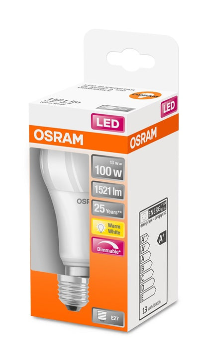 Żarówka Osram LED, A60, E27, 13 W, 1521 lm, 2700 K