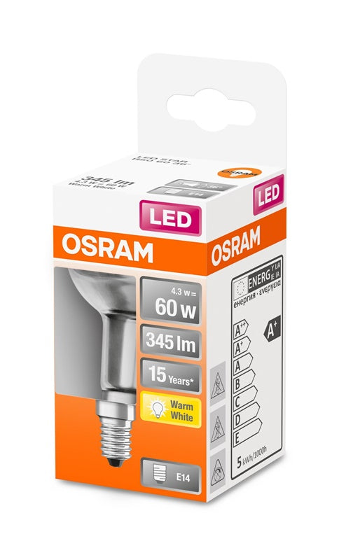 Żarówka LED Osram R50, 36°, 4.3W, E14, 2700K, 345lm, przezroczysta