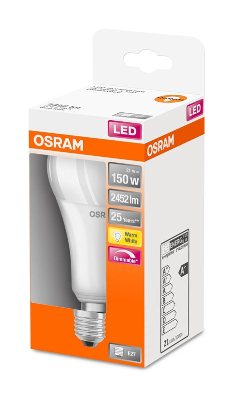 Lemputė Osram LED, A70, E27, 21 W, 2452 lm, 2700 K