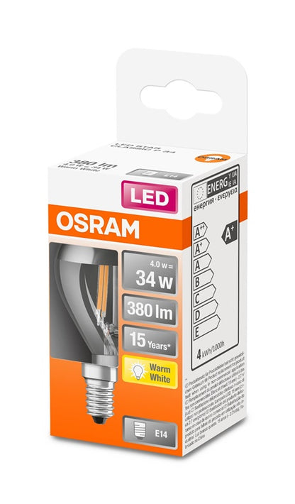 Żarówka LED Osram Filam, MIRROR, P45, 4W, E14, 2700K, 350lm