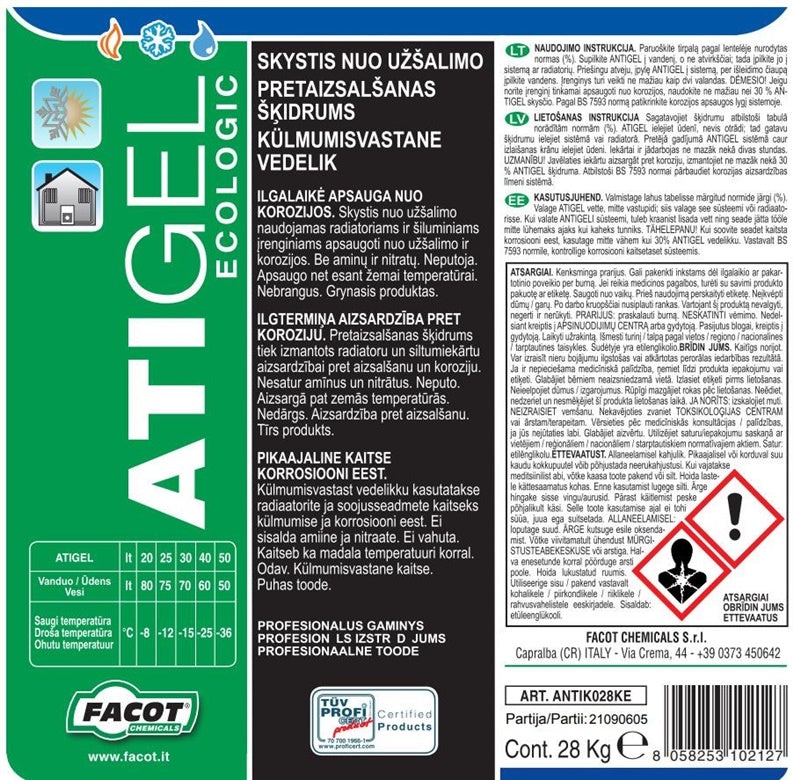 Skystis nuo užšalimo, Facot ANTIK028S, 28 l
