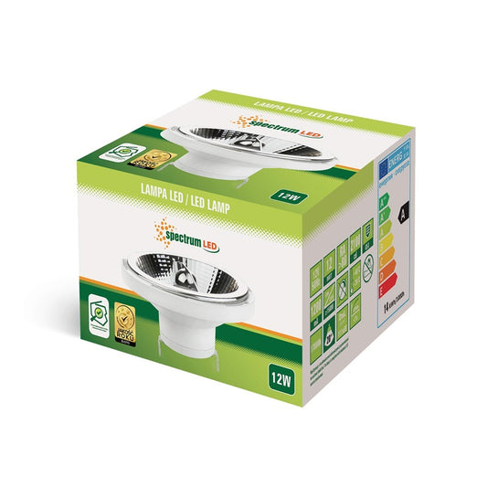 Żarówka LED SPECTRUM AR111 G53 11W 12V 3000K 830LM