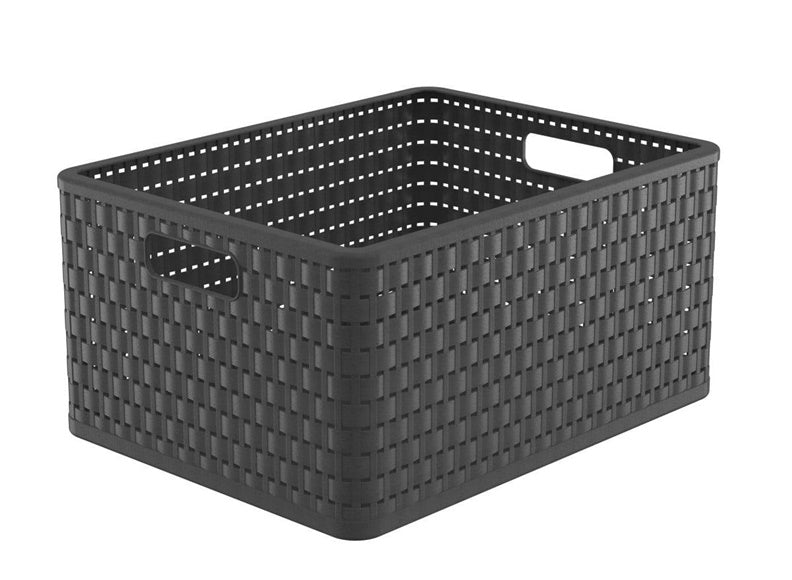 Pudełko do przechowywania ROTHO, 28 l, szare, 43×33×21,5 cm