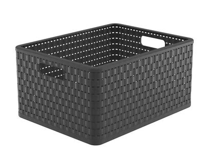 Pudełko do przechowywania ROTHO, 28 l, szare, 43×33×21,5 cm