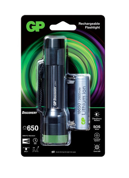 Latarka ręczna ładowalna GP, GPACTCR41000, 650lm