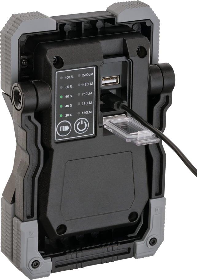 Pastatomas LED prožektorius 15W 1500lm 1000M IP65 USB