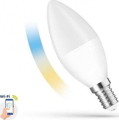 INTELIGENTNA ŻARÓWKA LED, B38, SMART WIFI, 5W, E14, CCT+DIM, FR