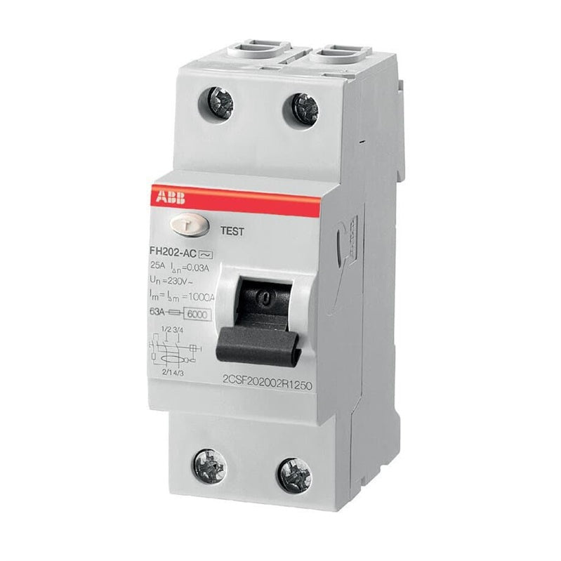 Wyłącznik różnicowoprądowy ABB FH202 AC, 2P, 25 A, 230 V, 30 mA