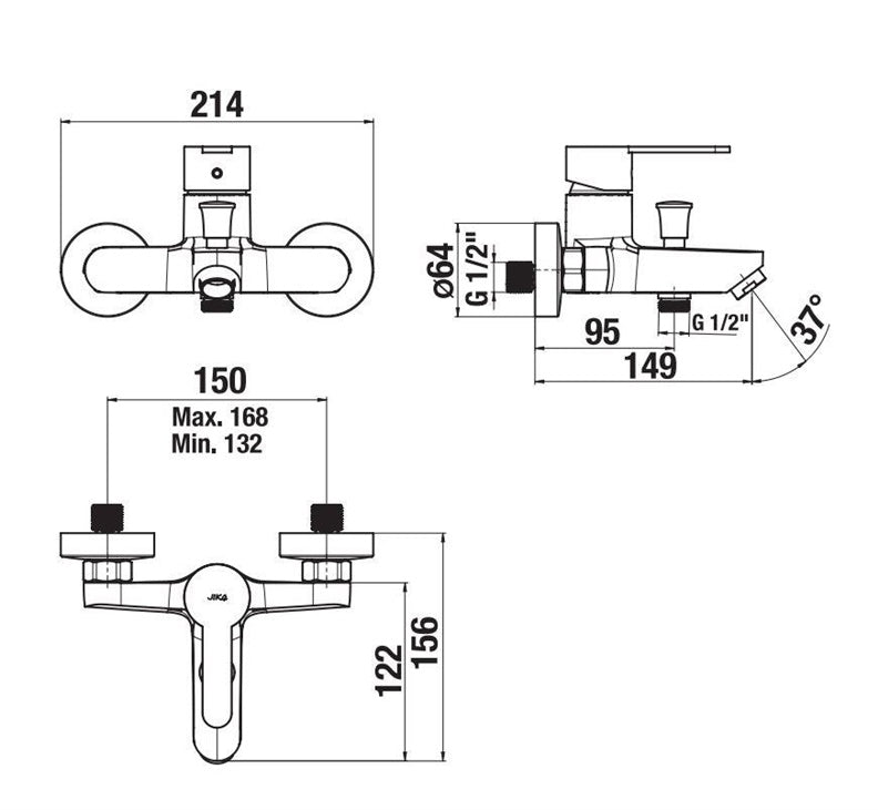 Bateria umywalkowa JIKA LYRA SMART H3211Z70044001