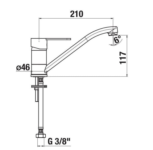 Bateria zlewozmywakowa JIKA LYRA SMART H3511Z10042301
