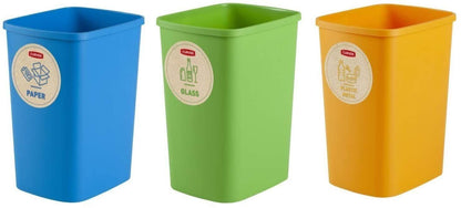 Rūšiavimo šiukšliadėžių rinkinys ECO FRIENDLY, 3 × 25 l