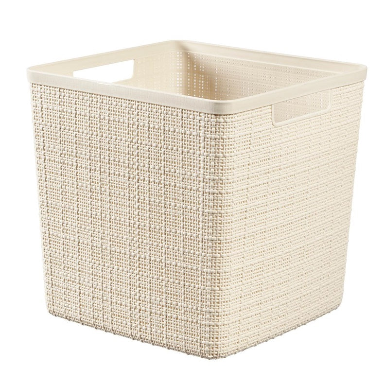 Pojemnik CURVER JUTE, 17 l, kremowy, 28×28×27 cm