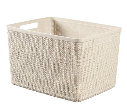 Pojemnik CURVER JUTE, 20 l, kremowy, 36×28×23 cm