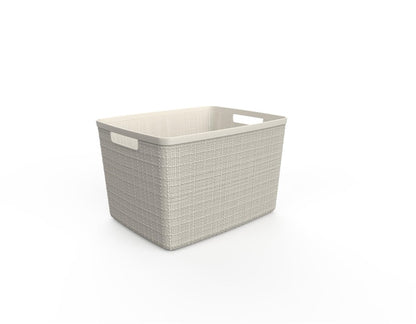 Pojemnik CURVER JUTE, 20 l, kremowy, 36×28×23 cm