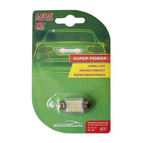 Automobilio lemputė AutoDuals CB85317, LED, balta, 12 V